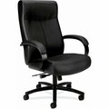 Hon Basyx VALIDATE BIG AND TALL LEATHER CHAIR, SUPPORTS UP TO 450 LBS., BLACK SEAT/BLACK BACK, BLACK BASE BSXVL685SB11